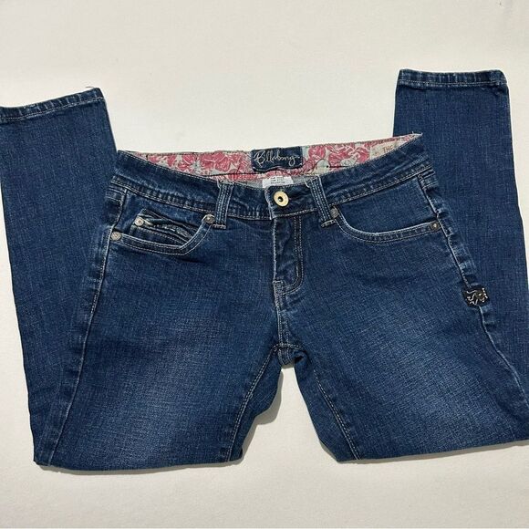 Billabong The Skinny Dark Wash Capris Cropped Jeans - Picture 2 of 6